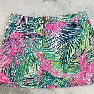 Lilly Pulitzer Purple and Blue Skort Vibrant Tropical Print
